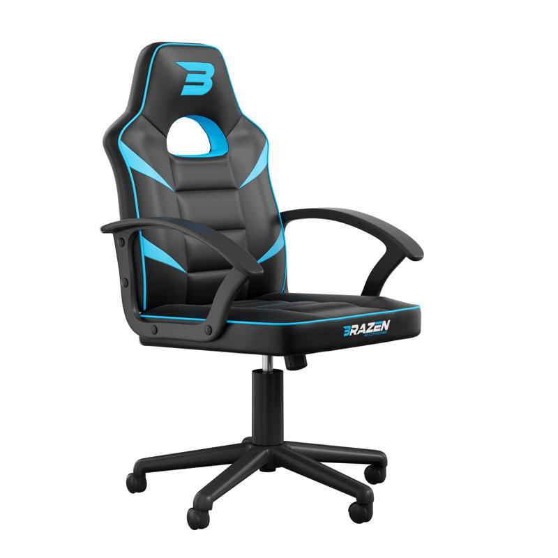 BraZen Valor Mid Back PC Gaming Chair, Black/Blue
