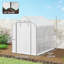Serre de plain-pied avec 3 niveaux et 12 tablettes, petite serre, blanc-122574180