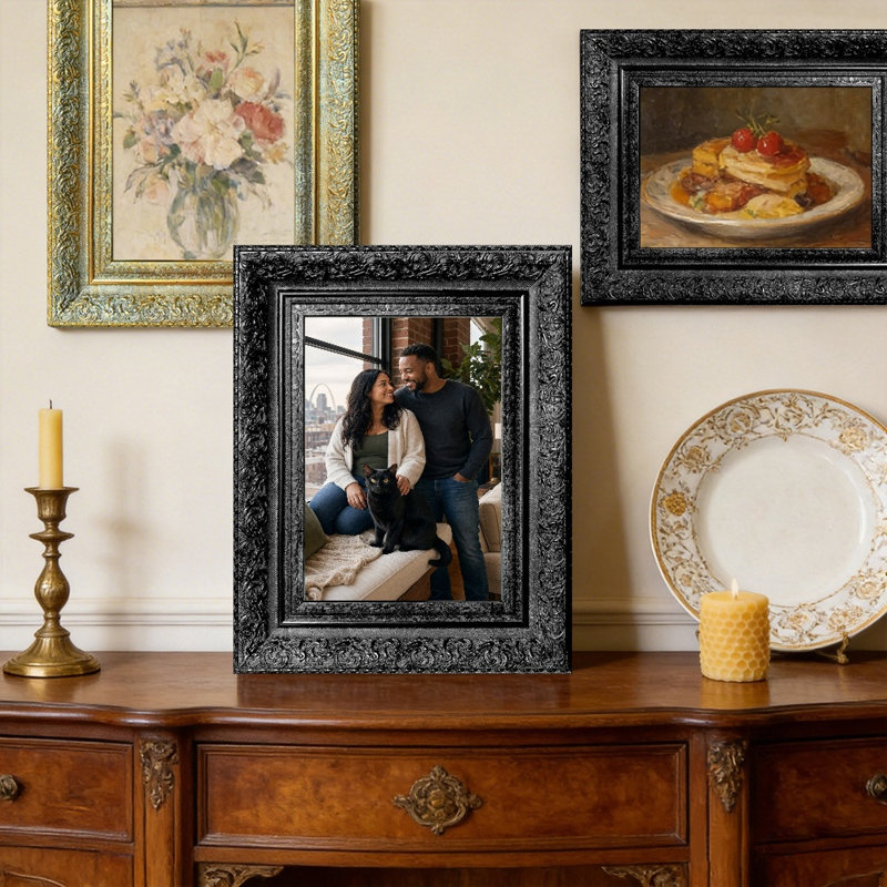 Cadre photo mural noir 1pc pour photos 11 "x 14" et décor de vestibule