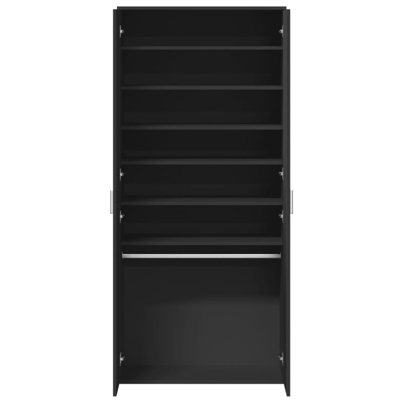 12 Pair Shoe Storage Cabinet, Black