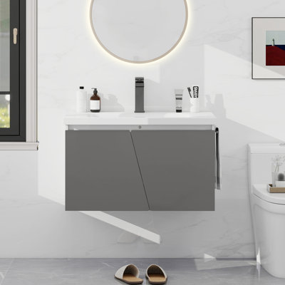 Nyier Bathroom Vanity Set with Sink