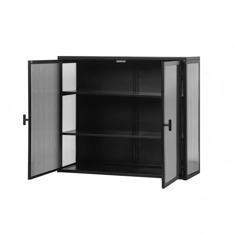 Armoire murale 27,56 po, Noir, Noir