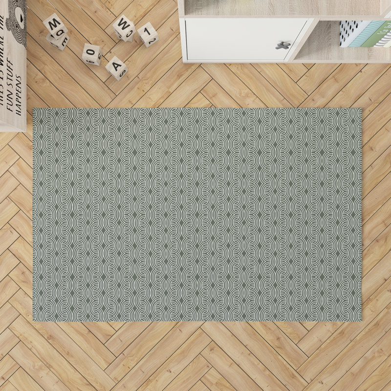Child Lock Kids Play Mat, Chimichurri/Green, Rectangle 4' x 6'