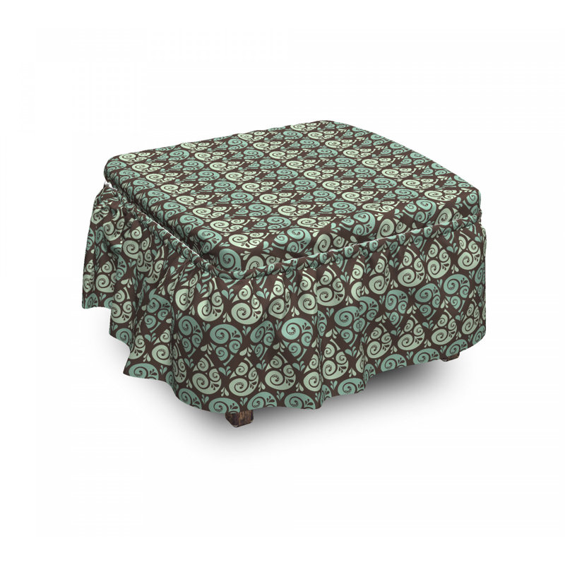 Housse pour repose-pieds en tourbillon raindrops