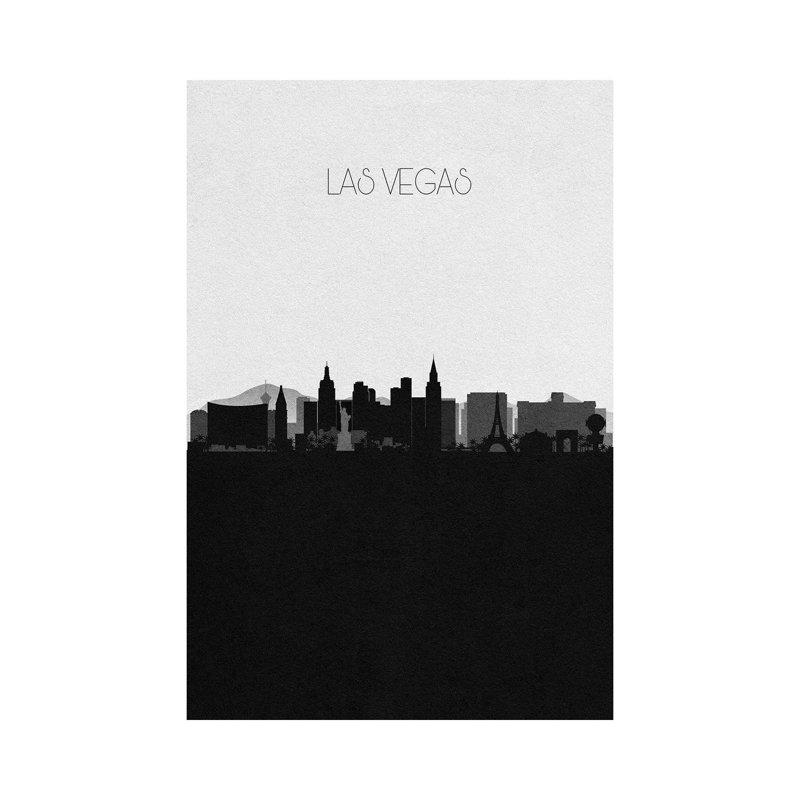 Las Vegas, Nevada City Skyline by Ayse Deniz Akerman - Wrapped Canvas Gallery-Wrapped Canvas Giclée