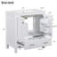 Meuble-lavabo de 30 pouces avec lavabo simple, armoire combinée, lavabo encastré en céramique, portes à fermeture douce et rangement multifonctionnel, structure en bois massif-1496287280