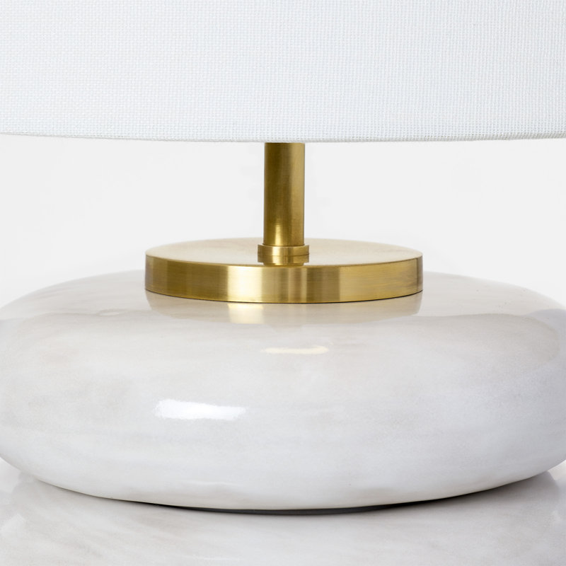 Kelly Wearstler Phoebe Stacked Table Lamp, Antiqued White