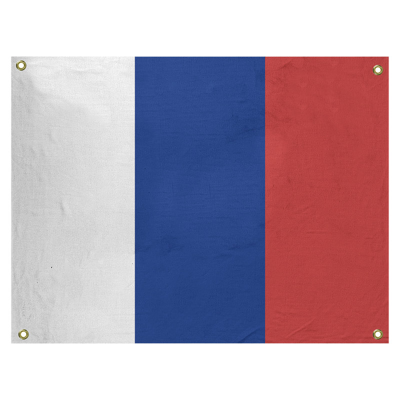 Tapisserie de polyester Baltimore, Chicago, H 26 po x l 36 po x P 1 po, Blanc / Bleu / Rouge