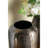7X7x17" Aluminum Layered Chisel Oval Vase