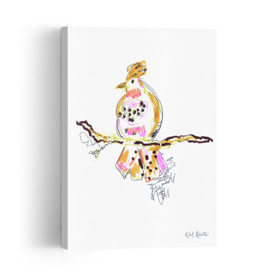 Where You Land Whimsical Contemporary Bird Nature Wall Art Print