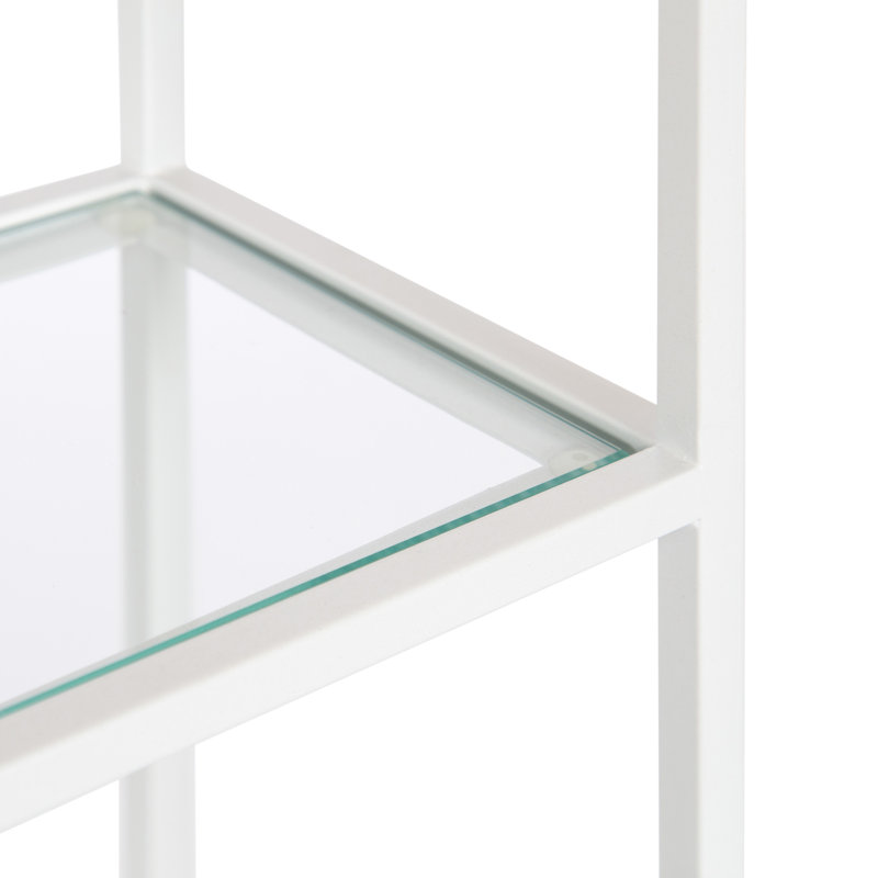 Johnalbert 3 Piece Metal Accent Shelf, White