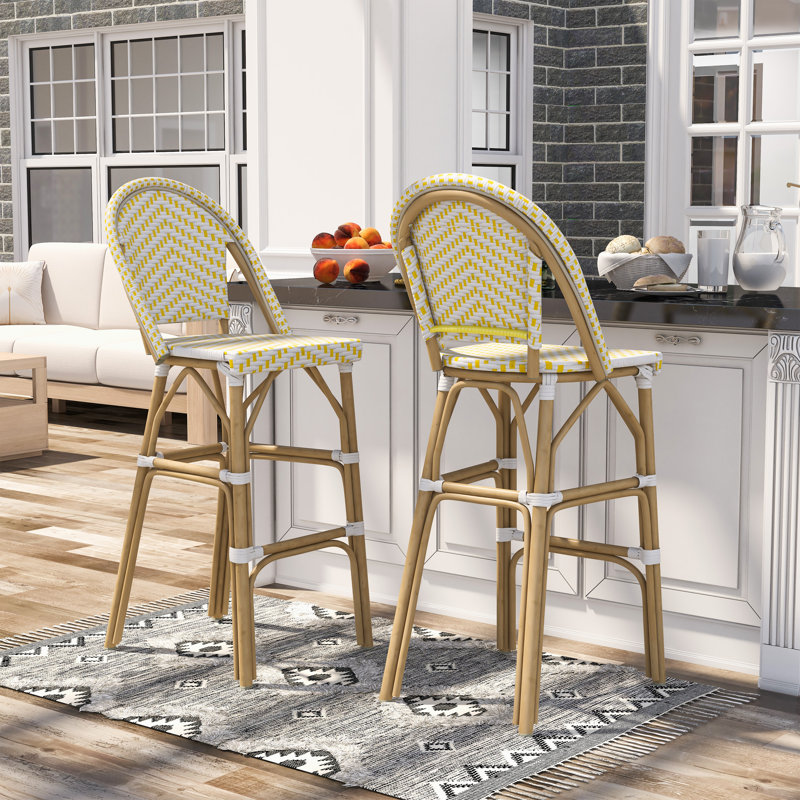 Cato Aluminum Outdoor 30'' Bar Stool, Yellow