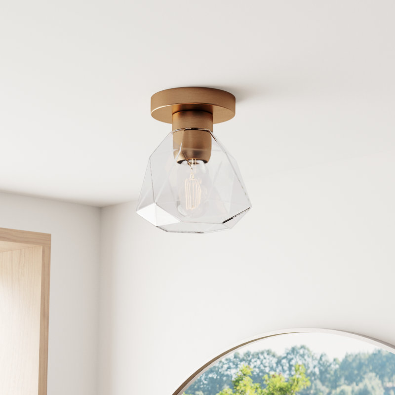 Maegan 1 - Light 6'' Semi Flush Mount, Brass