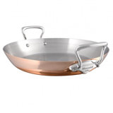 Mauviel M'150 S Copper Paella Pan With Cast Stainless Steel Handle, 13.8-In