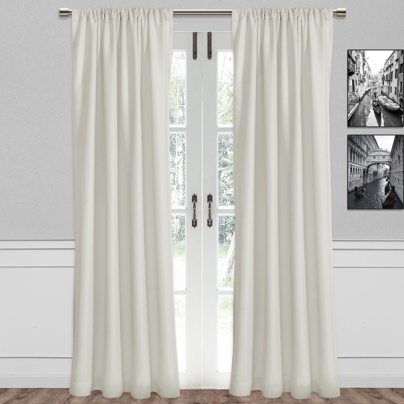 Hollon Blackout Curtain Single Panel, 52" W x 63" L, Birch