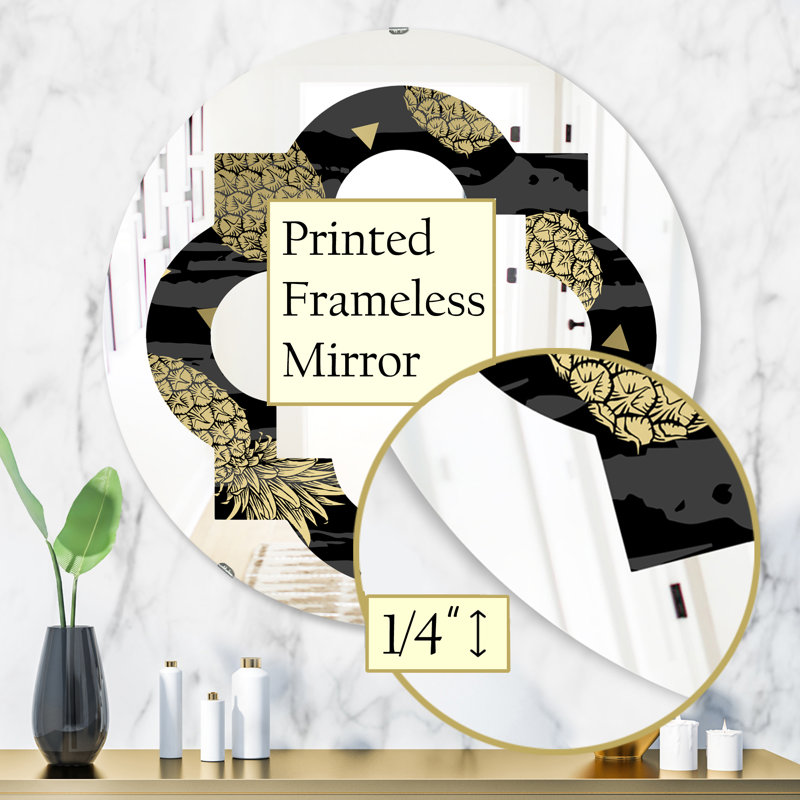 Miroir mural éclectique Quatrefoil, H 31,5 po x l po