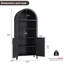 Garde-manger arqué, armoire de rangement à 5 niveaux, tablette ouverte, ferme, salle à manger, noir-2050948742