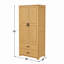 Armoire en bois massif avec 2 tiroirs en vernis naturel-149423772