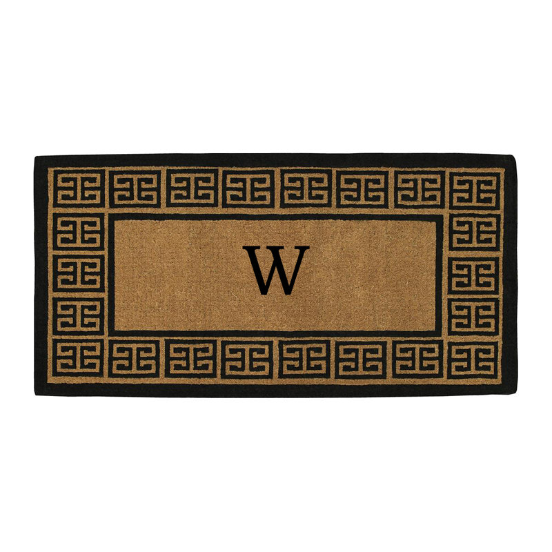 Steinway Geometric Outdoor Doormat, W, 1'6" x 2'6"