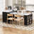 Kitchen Island with Extendable Dining Table Drawers and Cabinet For Kitchen-1724069077