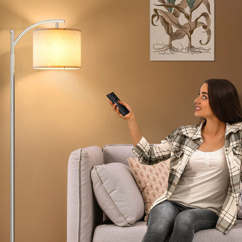 Manolya Black Traditional Floor Lamp, Silver