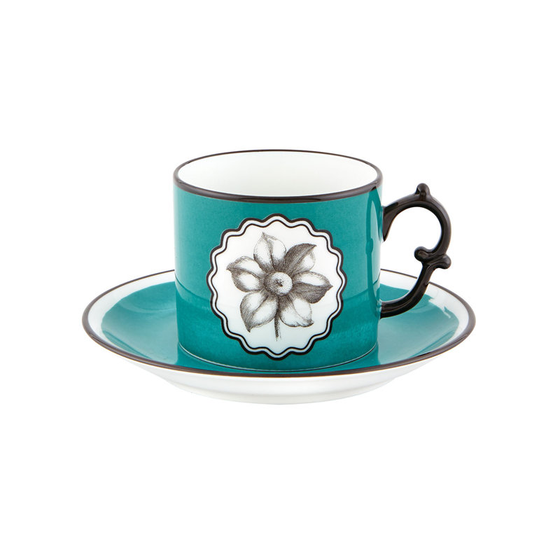 Ensemble de tasses à thé et soucoupes 2 pièces Herbariae
