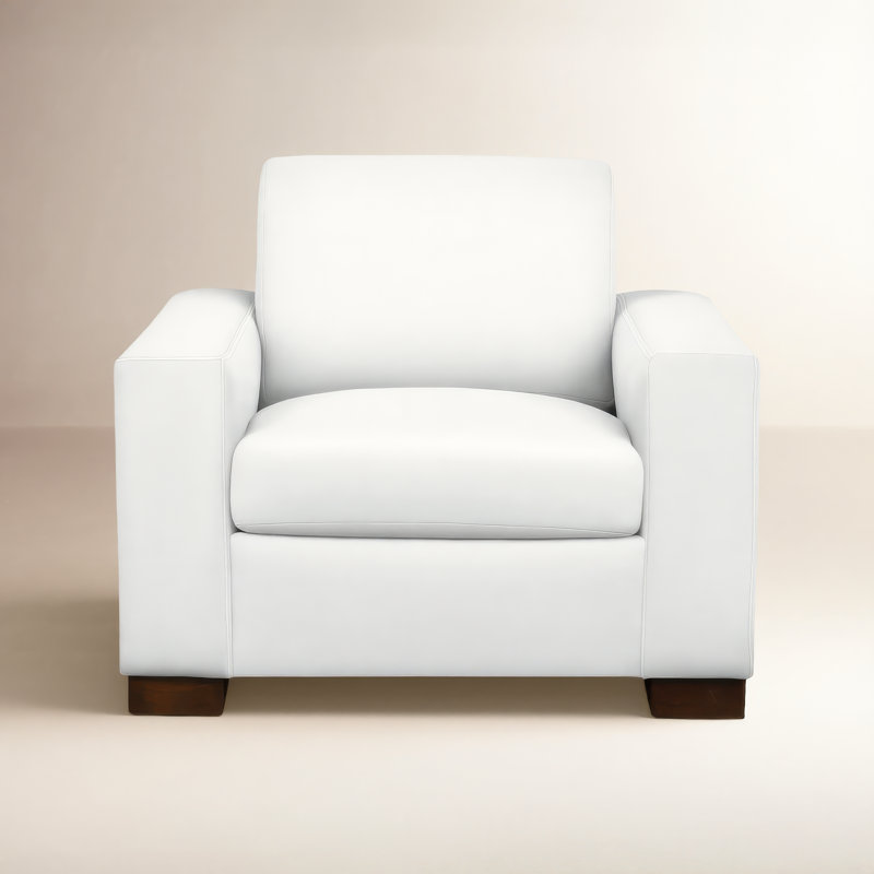 Jonie Upholstered Armchair, Classic Bleach White Twill