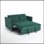 Canapé-lit convertible futon 3 en 1, petite causeuse en velours de 55 po avec 2 coussins, dossier inclinable, poches latérales pour le salon, canapé-lit-410706681