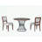 Round Dining Set with 2 Upholstered Chairs-142276436-142276424-142276428