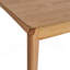 Table de salle à manger, bois d'hévéa avec placage de noyer, finition Mid-Century, chêne naturel