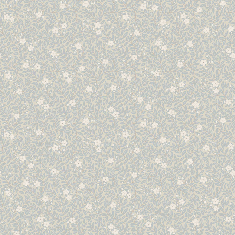 Boråstapeter Myrten Wallpaper, Blue