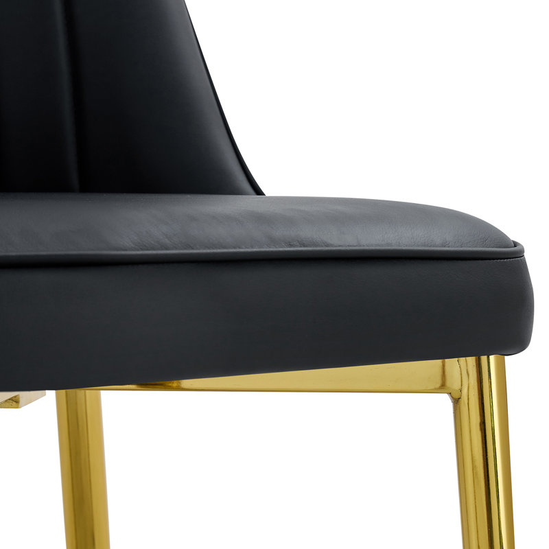 8 chaises de salle à manger modernes seulement, sans les tables, Doré, Noir