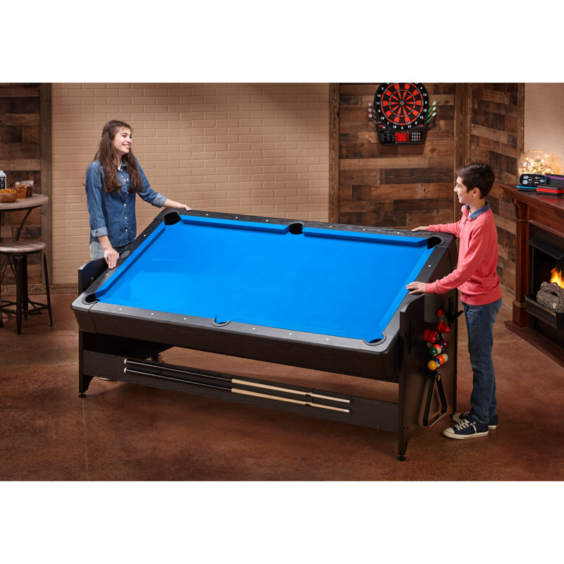 Blue 3-in-1 Air Hockey, Billiards, and Table Tennis Game Table