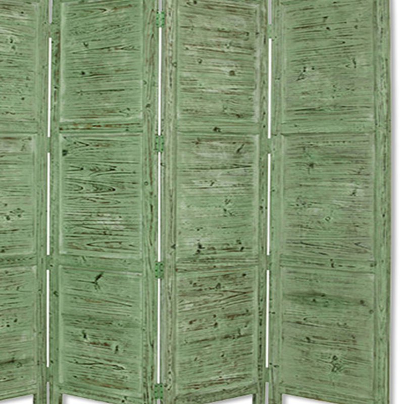 Cloison pliante en bois massif l 76 po x H 84 po, Vert