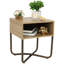 Table de bout industrielle avec tablette ouverte et pieds en acier