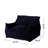 Allea Velveteen Bean Bag Chair With Armrests-1644650564