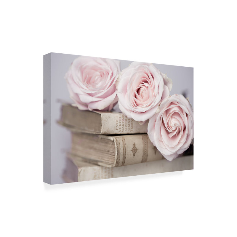Art sympa sur toile «Roses rétro», H 12 po x l 19 po x P 2 po
