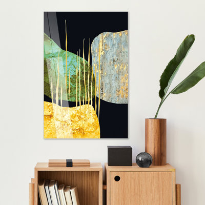 Superbe peinture murale en verre trempé 27,6 po x 39,4 po | 100% verre trempé, épaisseur: 0,16 pouce | Décoration élégante pour le salon ou le bureau, durable et facile à nettoyer, idée de cadeau parfaite