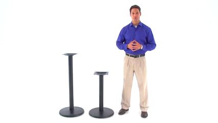Beverly Black Cast Iron 18" Disk Style Bar Height Table Base