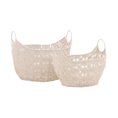 Arielle 2 Piece Fabric Basket Set
