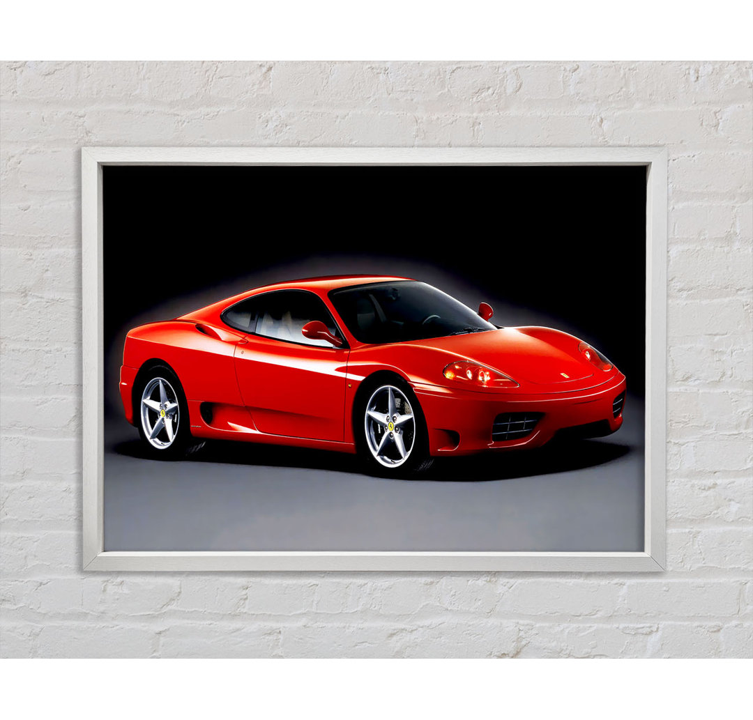 Ferrari Red Glow - Einzelner Bilderrahmen Kunstdrucke auf Leinwand