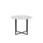 5PCS Rustic Breakfast Nook Dining Set, Faux Marble Triamine Top Round Dining Table With 4 PU Leather Chairs-795291222