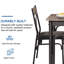 Ensemble de table de salle à manger Bourbeau 3 pièces pour 2 personnes, ensemble de table de cuisine rustique et chaises, petite table de salle à manger moderne pour appartements et maison