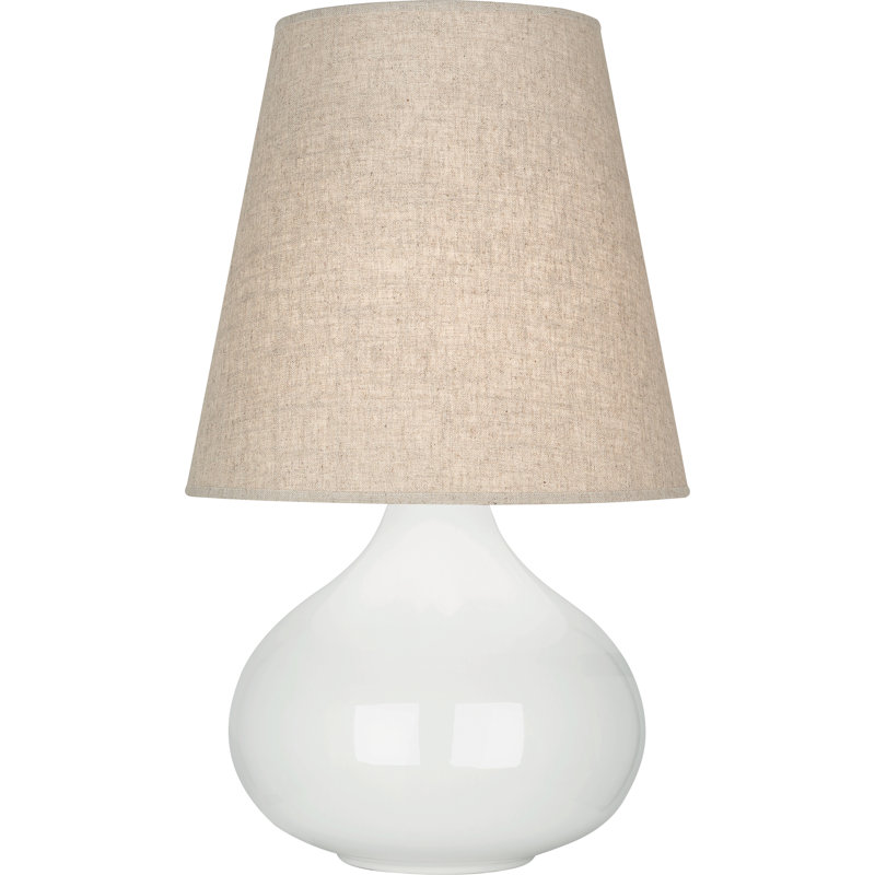 June 24" Table Lamp, Lily, Buff Linen