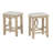 Counter Height Set MDF 3 Pieces Natural - Foldable table design for space-saving versatility