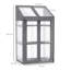 Ahzariah Wooden Cold Frame Polycarbonate Greenhouse 70 x 50 x 120cm Grey