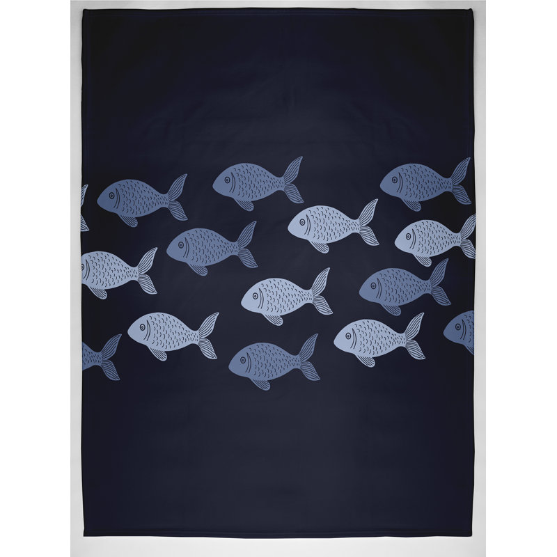 Howe Plain Weave / Muslin Throw Blanket, Navy