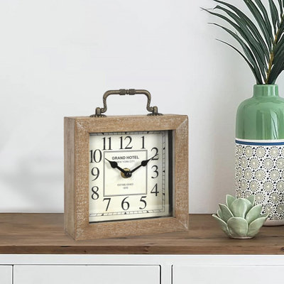 Horloge de table en bois rétro