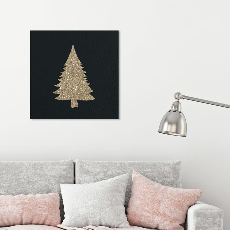 « paillettes tree silhouette », impression sur toile, H 24 po x l 24 po x P 1,5 po