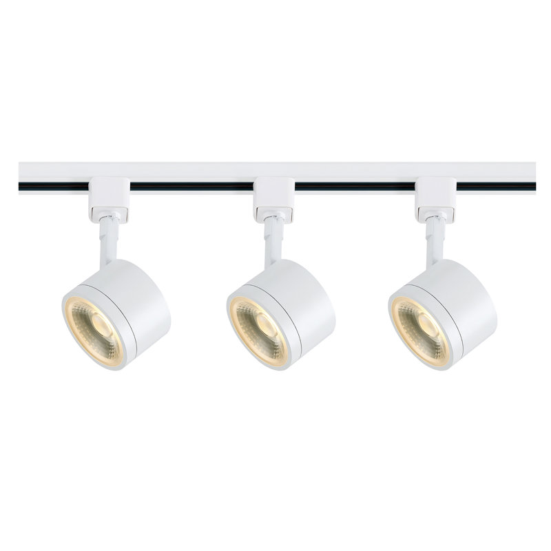 White Steel 3-Light LED Track Lighting Kit